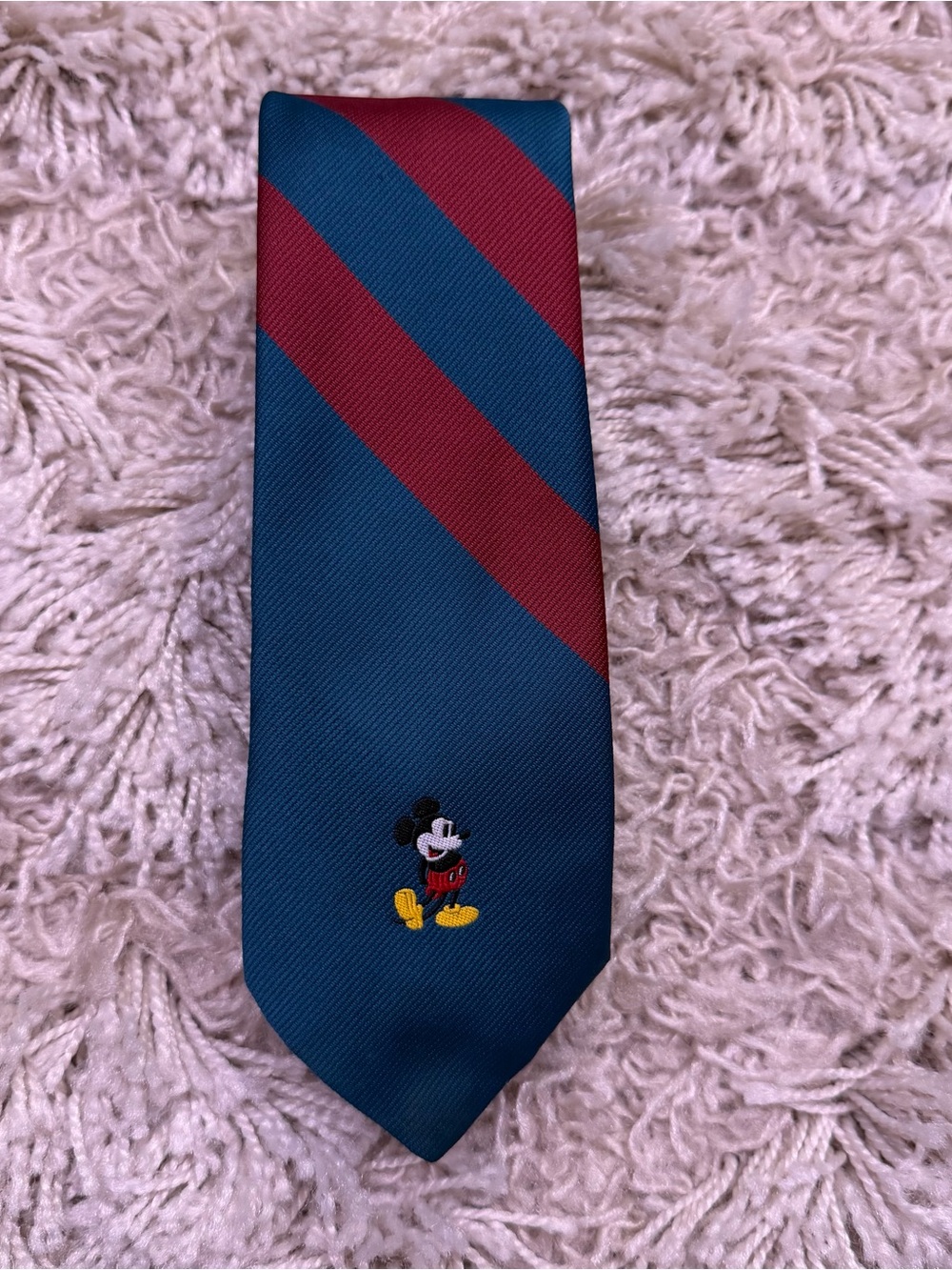 Vintage Cervantes Disney Mickey Mouse Striped Tie Made in USA